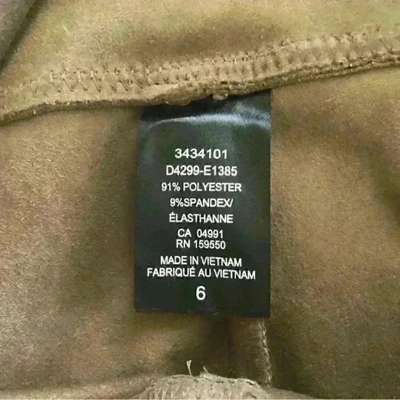 Hilary Radley Legging Pull On Stretch Faux Suede High  Waist Brown - Picture 9 of 10